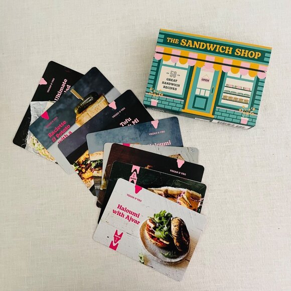 The Sandwich Shop Recipe Card Deck Featuring 50 Delicious Sandwich Recipes - Picture 1 of 6